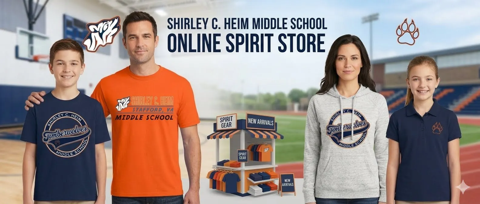 People wearing Shirley C. Heim Middle School apparel