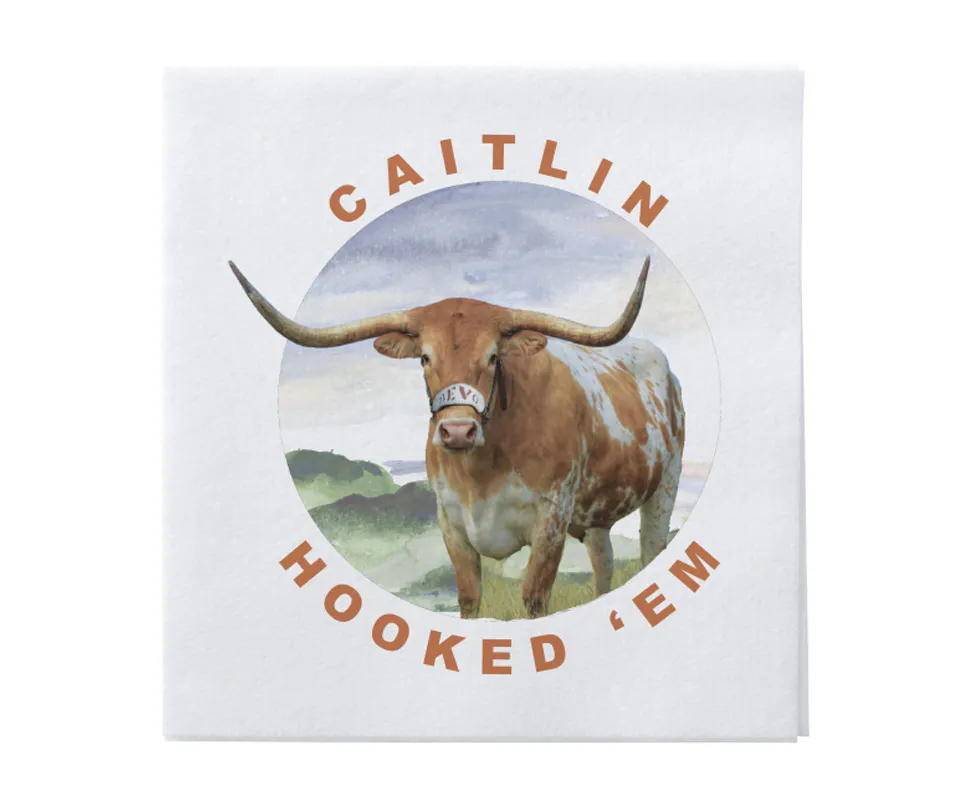 White linenlike cocktail napkin