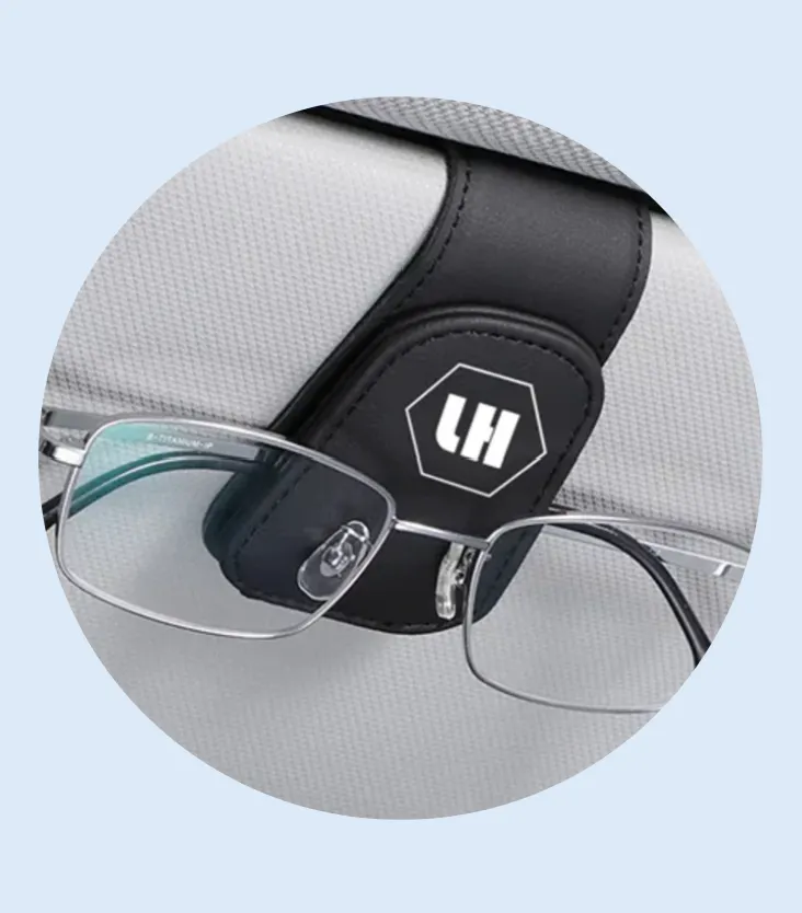 Magnetic visor clip with custom logo 